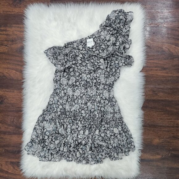 Misa Los Angeles Josephine Floral One-Shoulder Ruffle Mini Dress Size Small - Picture 2 of 14